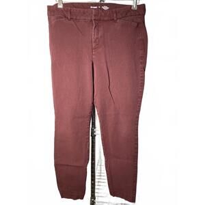 Old Navy Dress Pants Women's 14 Burgundy Maroon High-Rise
